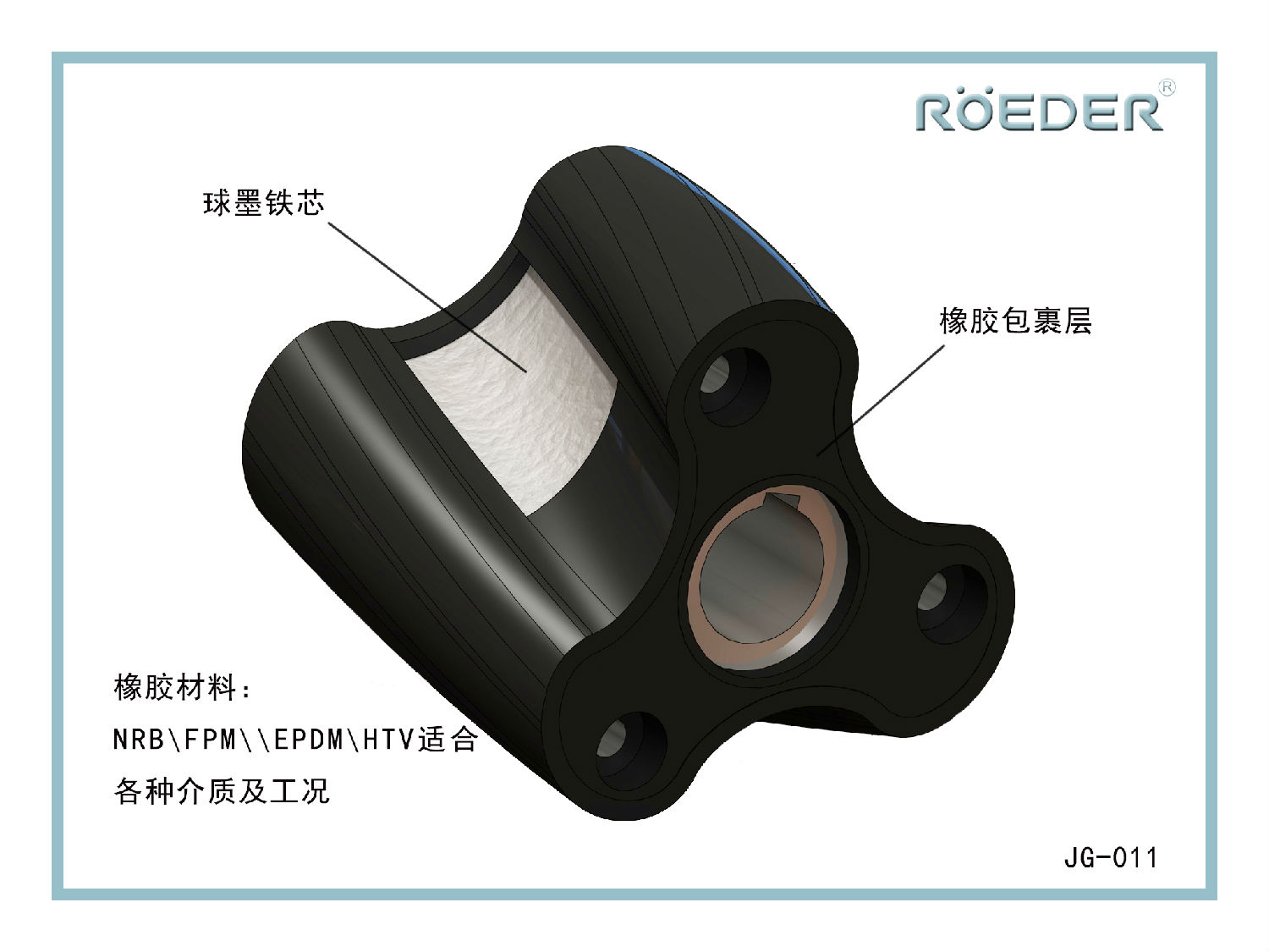 羅德凸輪轉子泵橡膠轉子分解圖示